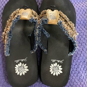 Yellow Box Leopard Sandals